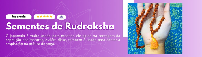 Japamala de Semente Rudraksha Índia 108 contas
